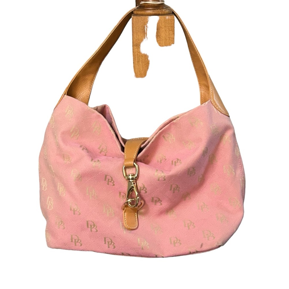 Dooney & Bourke canvas handbag purse signature DB lettering
